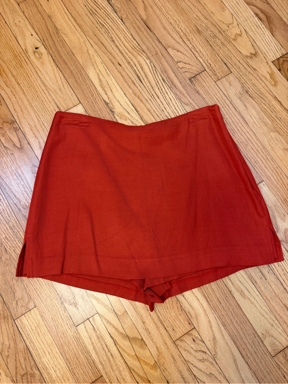 Women's Red Casual Skort Shorts